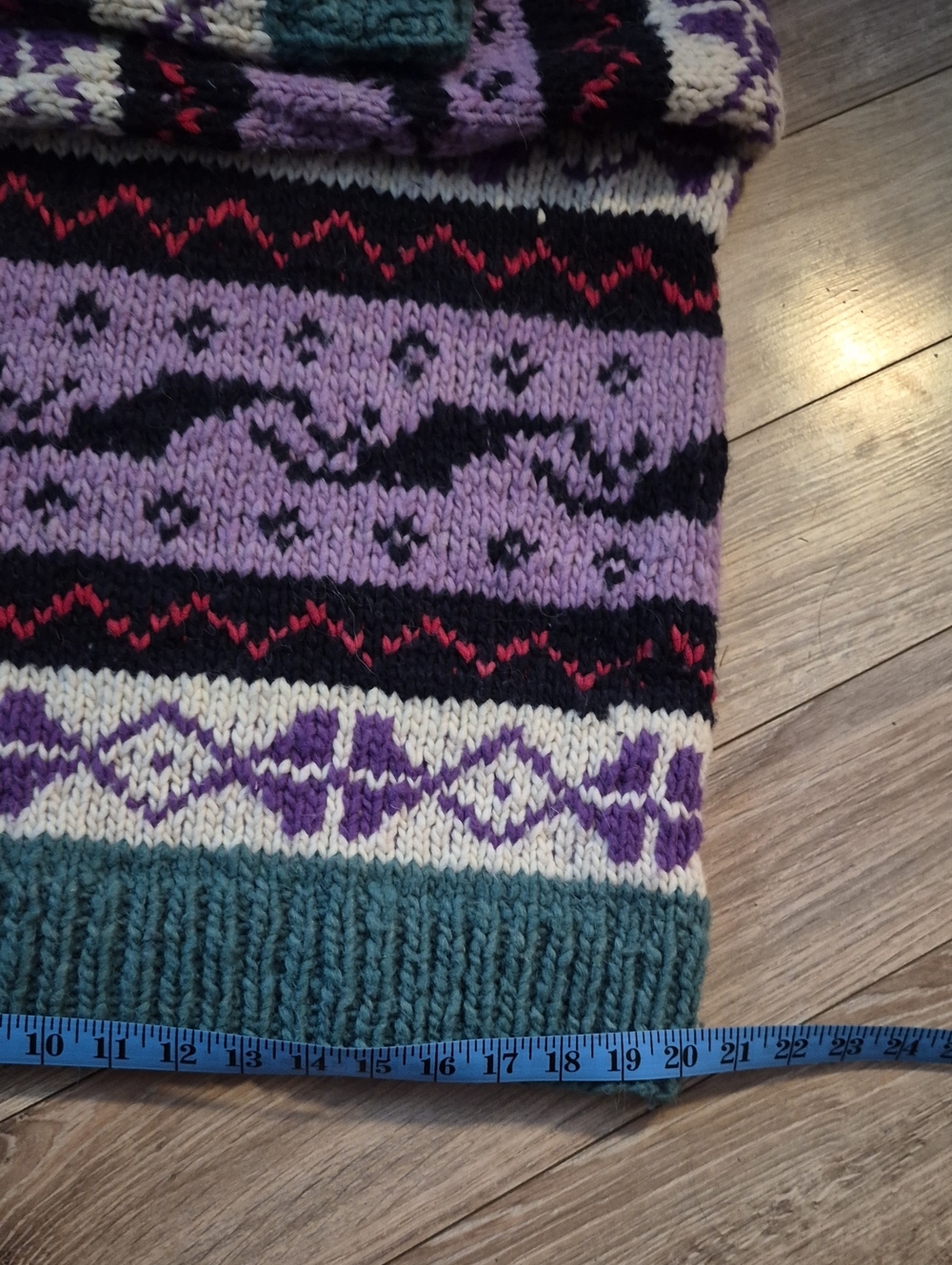 Vintage Size Medium / Large INCA Wear Thick Chunky Knit Wool Sweater Ecuador - Picture 8 of 10